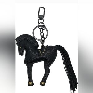 Black Horse Bag Charm/Keychain NWT